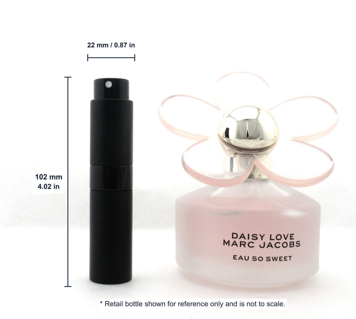 Travel Spray: Marc Jacobs DAISY LOVE EAU SO SWEET Eau De Toilette Refillable Spray 0.27 oz./ 8 ml. Decanter