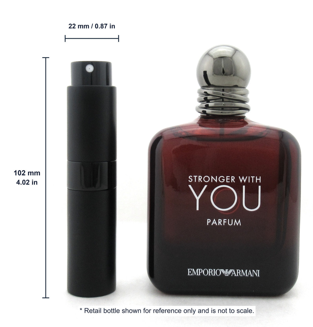 Travel Spray: Emporio Armani STRONGER WITH YOU Parfum Refillable Spray 0.27 oz./ 8 ml.