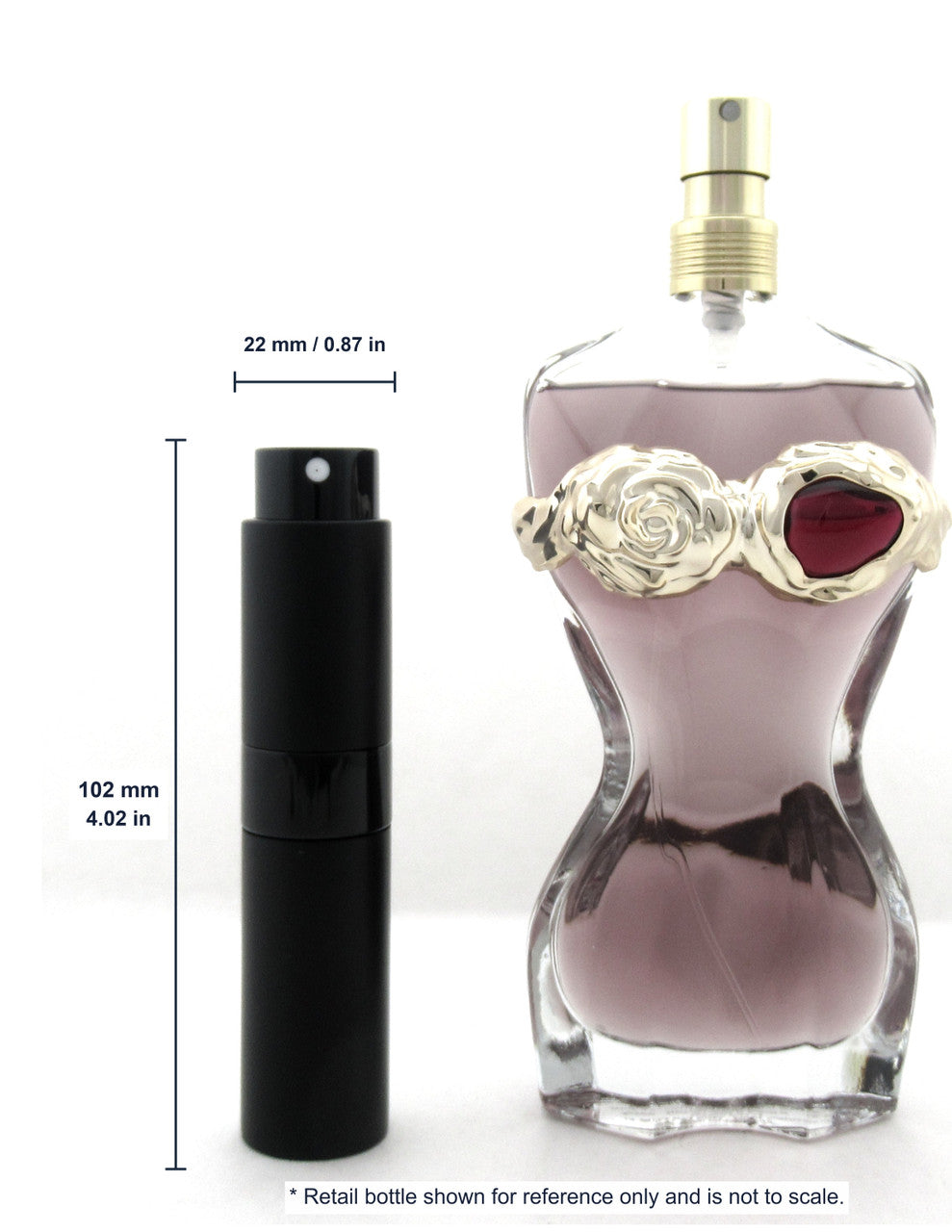 Travel Spray: Jean Paul Gaultier LA BELLE ROSEA Eau De Parfum Refillable Spray 0.27 oz./ 8 ml.