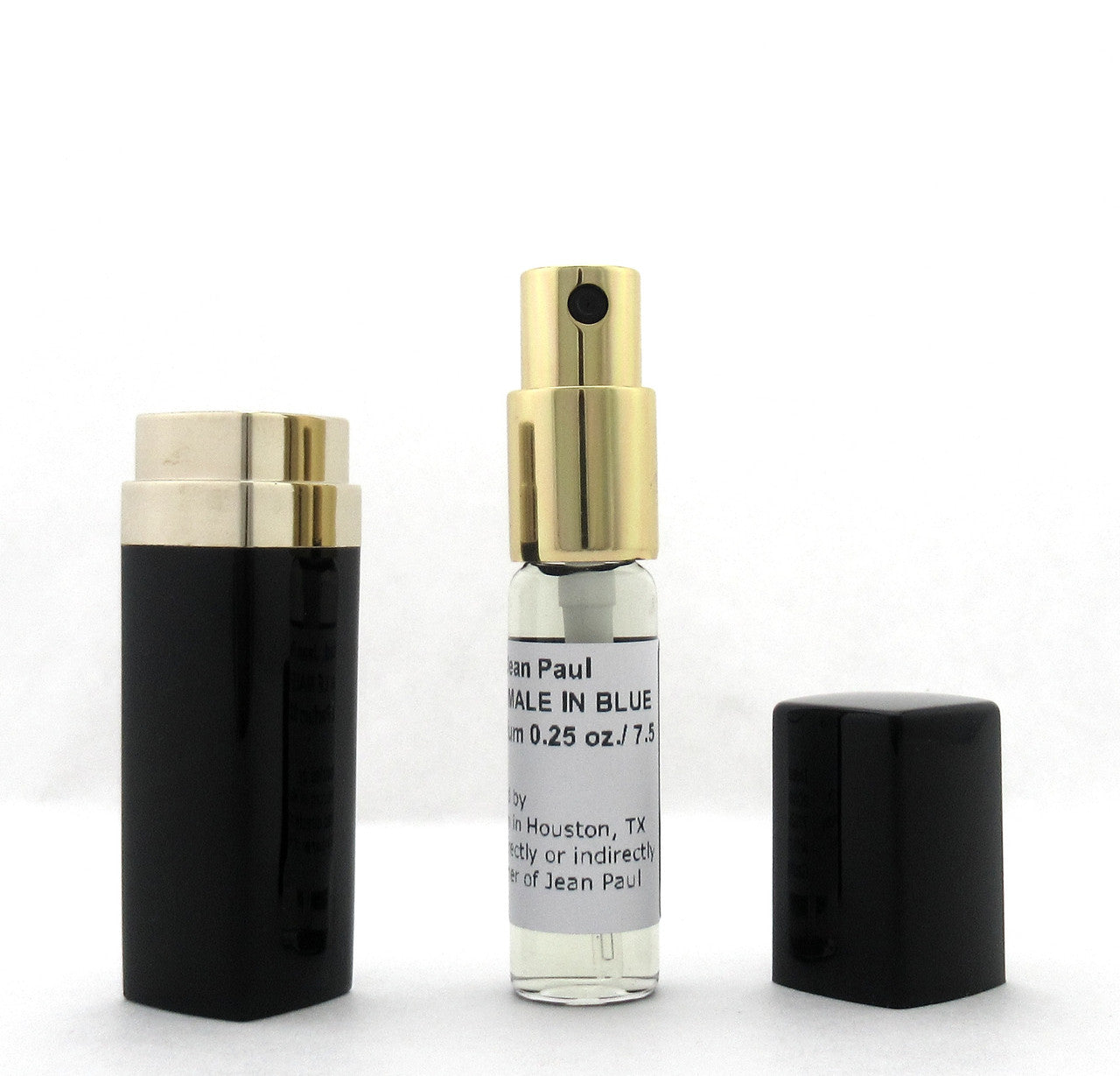 Rebottled: Jean Paul Gaultier Le Male IN BLUE EDP Refillable Spray 0.25 oz./ 7.5 ml.