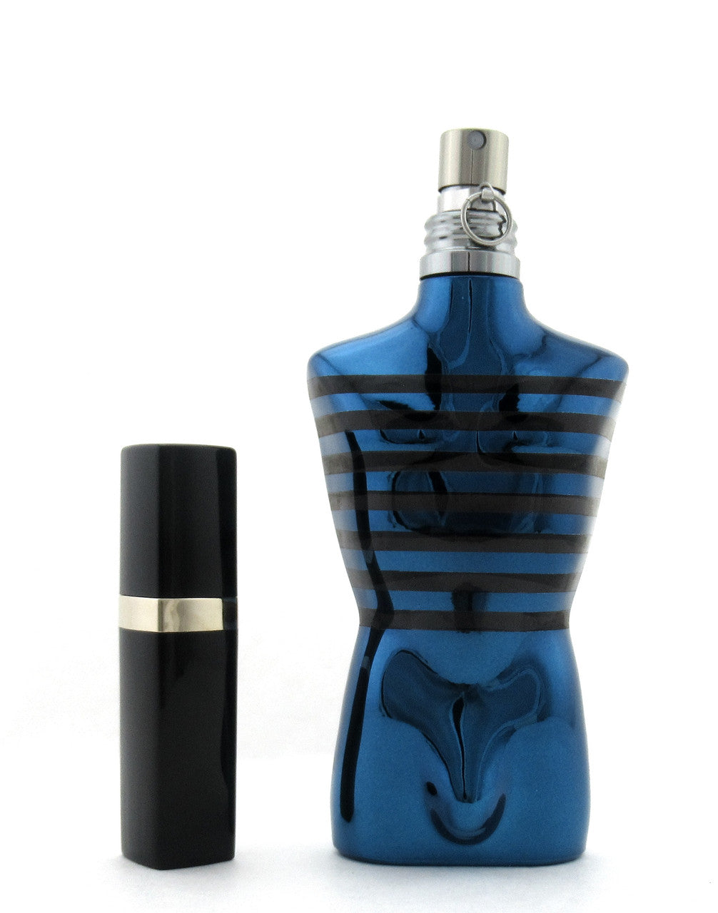 Rebottled: Jean Paul Gaultier Le Male IN BLUE EDP Refillable Spray 0.25 oz./ 7.5 ml.