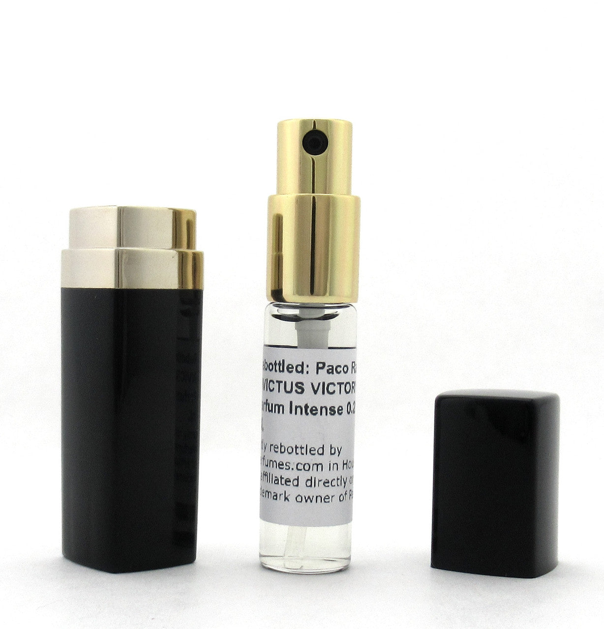 Rebottled: Paco Rabanne INVICTUS VICTORY ELIXIR Parfum Intense Refillable Spray 0.25 oz./ 7.5 ml.