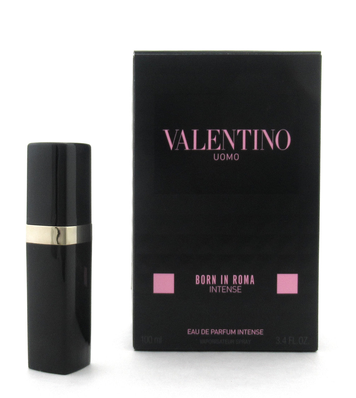 Rebottled: Valentino Uomo BORN IN ROMA INTENSE Eau De Parfum Intense Refillable Spray 0.25 oz./ 7.5 ml.