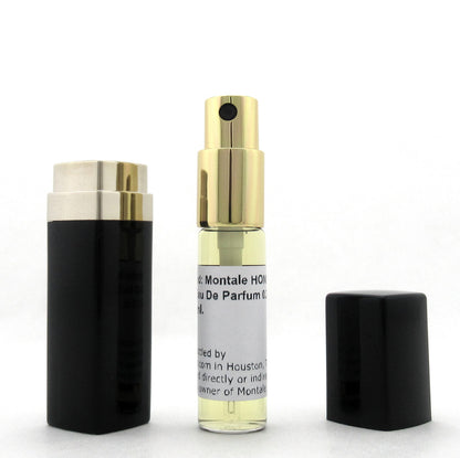 Rebottled: Montale HONEY AOUD Eau De Parfum Refillable Spray 0.25 oz./ 7.5 ml.