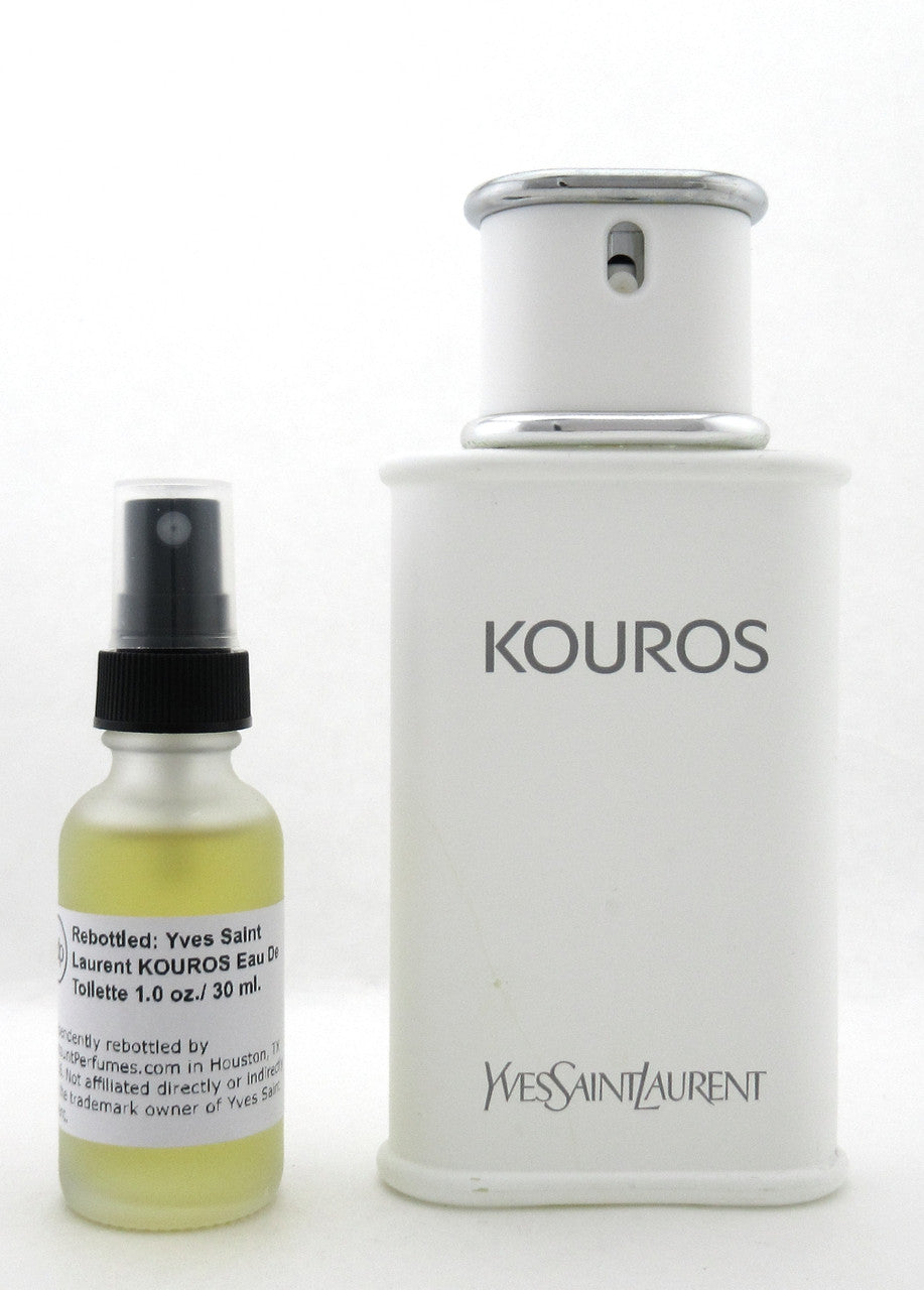 Rebottled: KOUROS by Yves Saint Laurent Eau De Toilette Refillable Spray 1.0 oz./ 30 ml. NO BOX