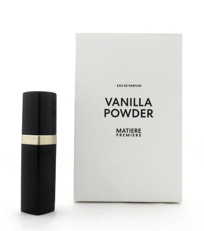 Rebottled: Matiere Premiere VANILLA POWDER Eau De Parfum Refillable Spray 0.25 oz./ 7.5 ml.