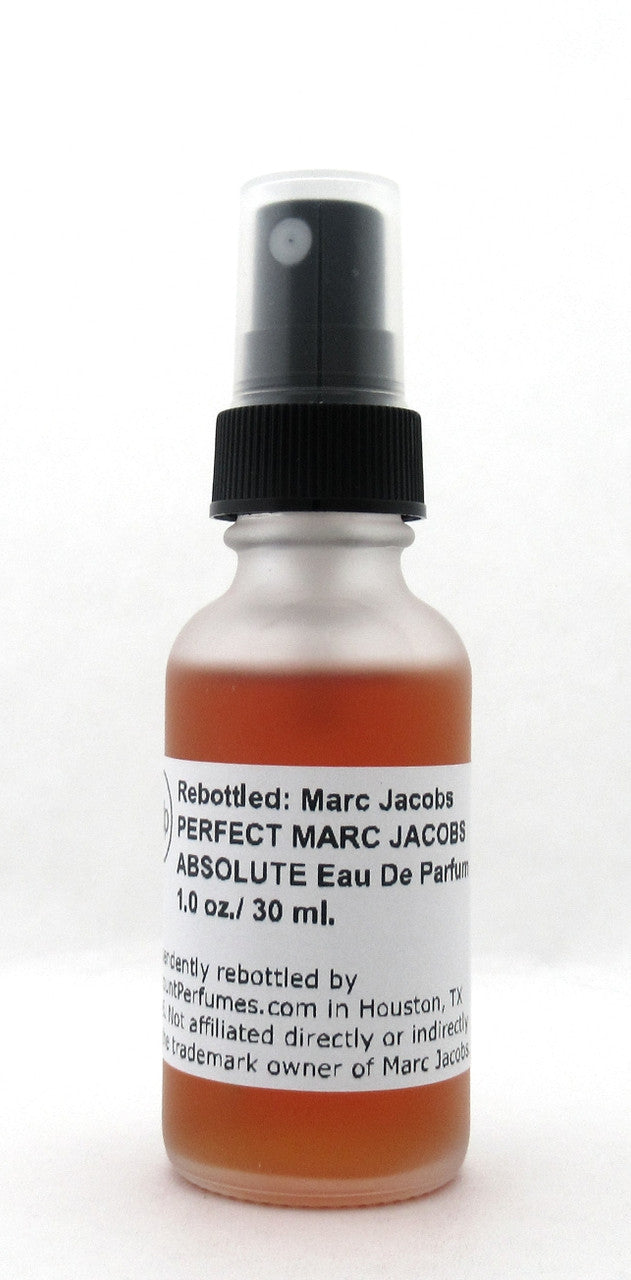 Rebottled: Marc Jacobs PERFECT ABSOLUTE Eau De Parfum Refillable Spray 1.0 oz./ 30 ml. NO BOX Glass Bottle