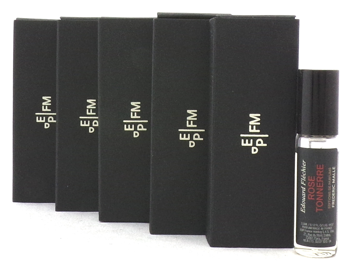 Frederic Malle Rose Tonnerre 0.12 oz./3.5 ml. Eau de Parfum Travel Spray for Women. LOT of 5 vials. New