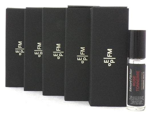 Frederic Malle Rose Tonnerre 0.12 oz./3.5 ml. Eau de Parfum Travel Spray for Women. LOT of 5 vials. New