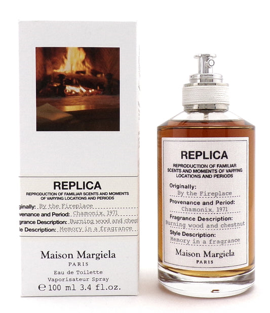 Replica by the Fireplace by Maison Margiela 3.4 oz EDT Refillable Spray Unisex. New NO Cellophane