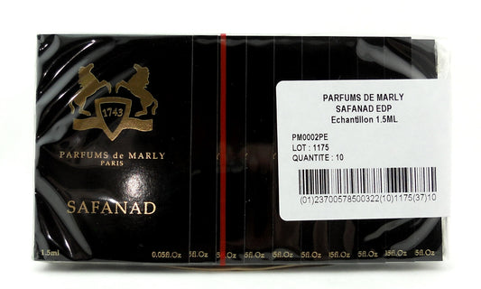 Safanad by Parfums De Marly 1.5 ml. EDP Vial Spray for Women. Pack of 10 pcs. Sealed Bag.