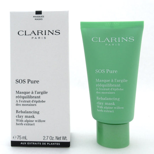 Clarins SOS Pure Rebalancing Clay Mask 75 ml./ 2.7 oz. New Tester