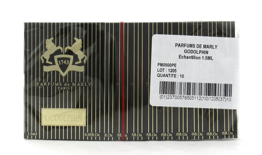 Godolphin by Parfums De Marly 1.5 ml./0.05 oz. EDP Vial Spray for Men Pack of 10 pcs. Sealed Bag