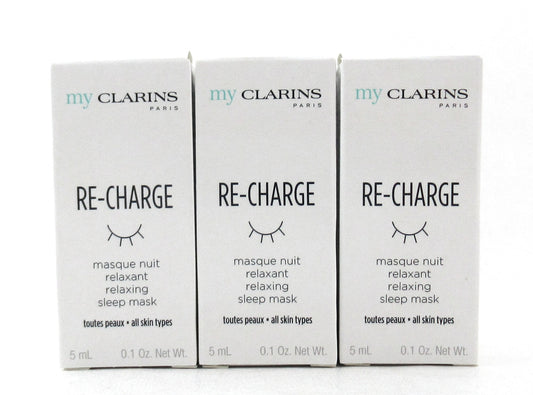 Clarins My Clarins Re Charge Relaxing Sleep Mask All Skin Sample 5 ml. Lot of 6