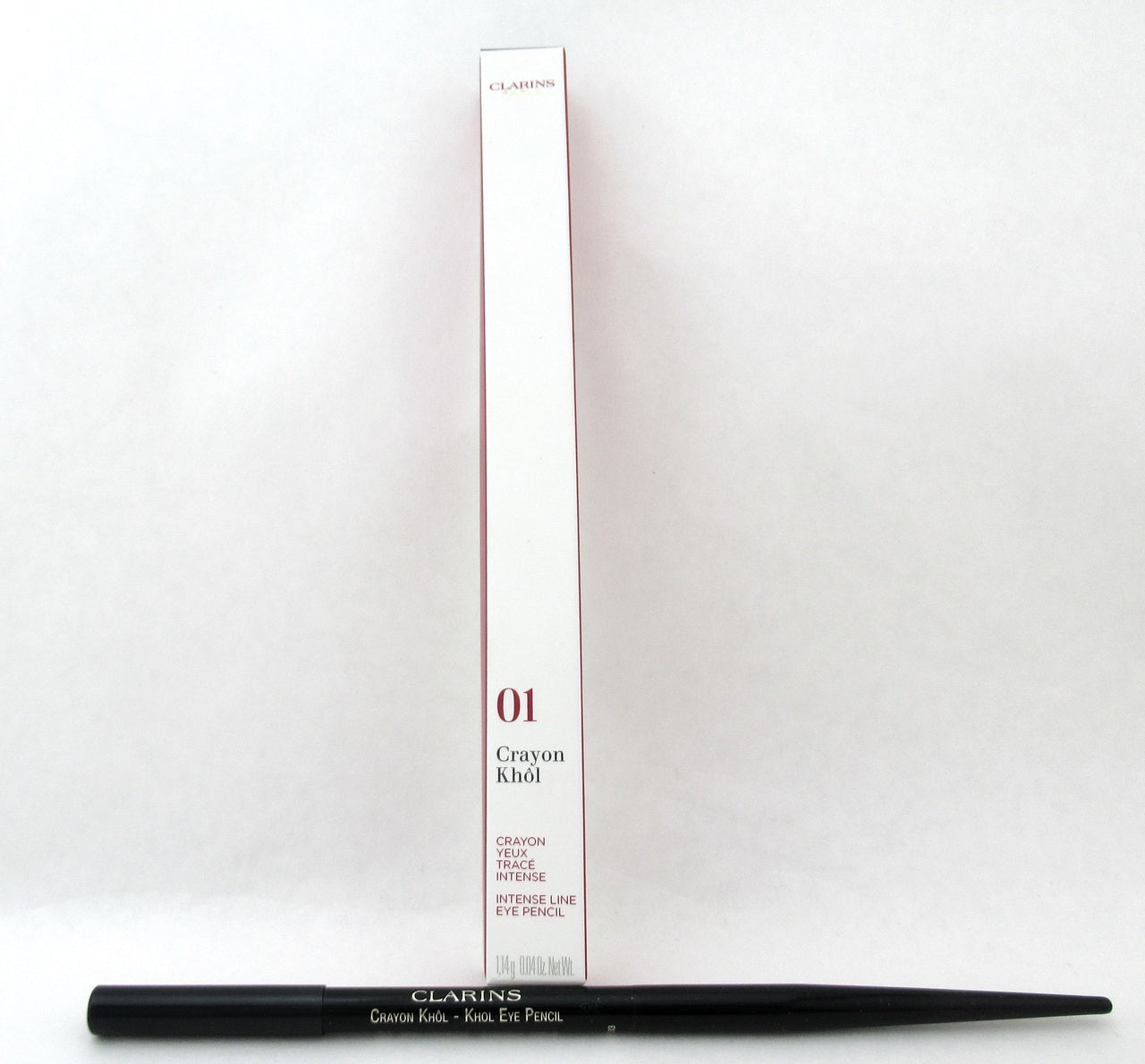 Clarins Crayon Khol Intense Line Eye Pencil 01 Extreme Black 0.04 oz. New in Box