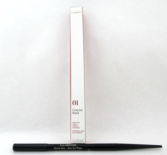 Clarins Crayon Khol Intense Line Eye Pencil 01 Extreme Black 0.04 oz. New in Box