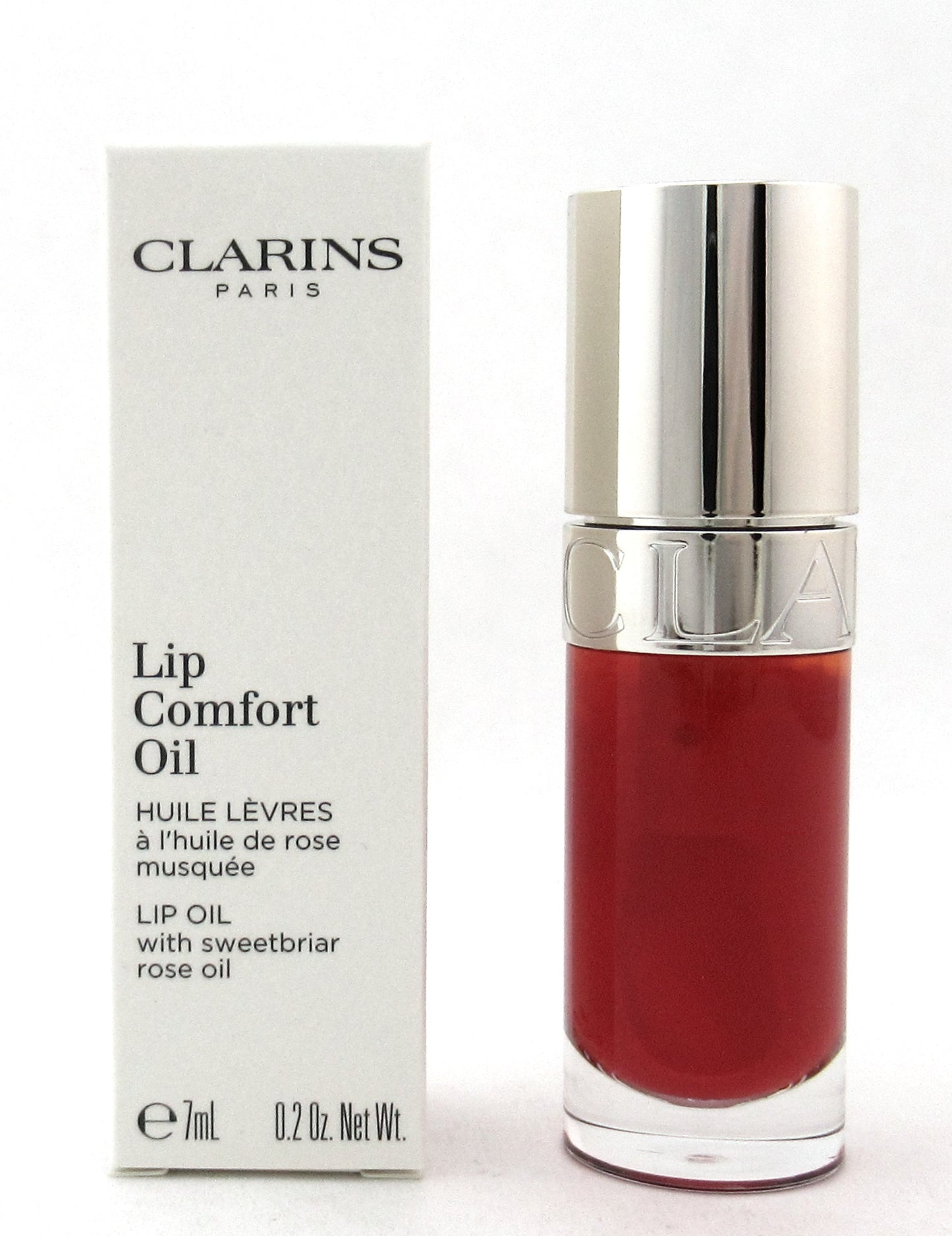 Clarins 08 Strawberry Lip Comfort Oil with Sweetbriar Rose Oil 7 ml./0.2 oz. New Tester