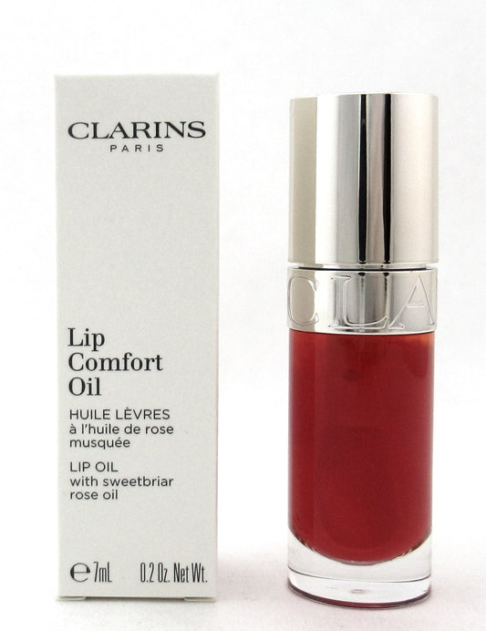 Clarins 08 Strawberry Lip Comfort Oil with Sweetbriar Rose Oil 7 ml./0.2 oz. New Tester