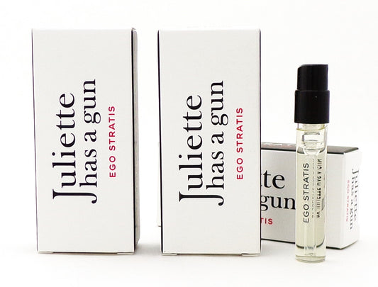EGO STRATIS by Juliette Has a Gun 0.057 oz.  Eau de Parfum Sample Spray for Women LOT of 3 VIALS New