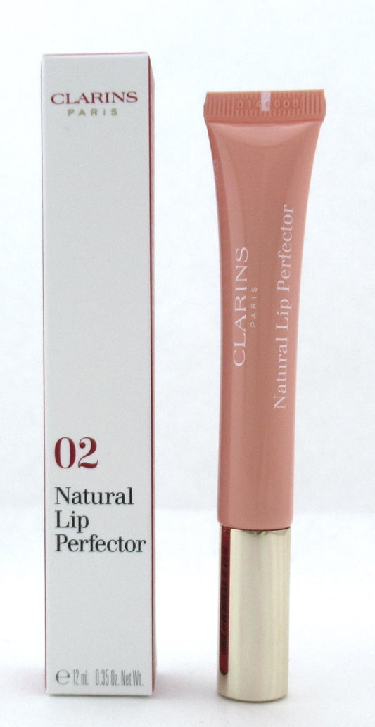 Clarins Natural Lip Perfector 02 Apricot Shimmer Full Size 12 ml./ 0.35 oz. New