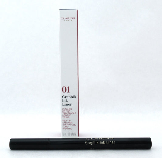 Clarins Graphik Ink Liner Felt Tip Liquid Eyeliner Pen 01 Intense Black 0.01 oz. New In Box
