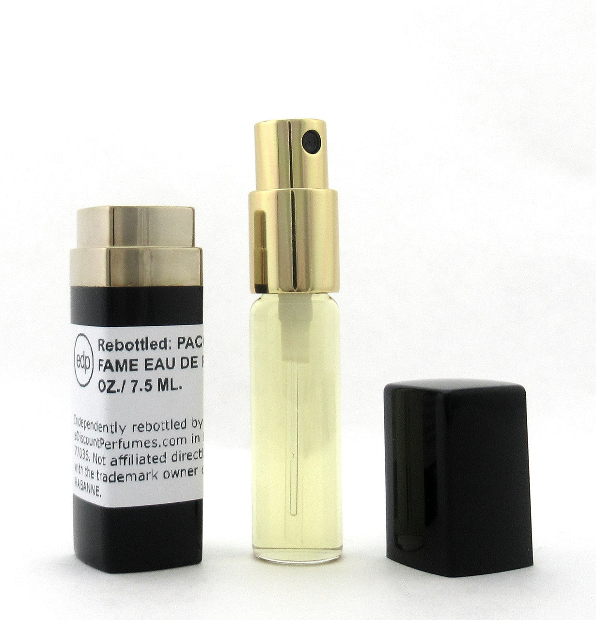 Rebottled: Paco Rabanne FAME Eau De Parfum Refillable Spray 0.25 oz./ 7.5 ml.