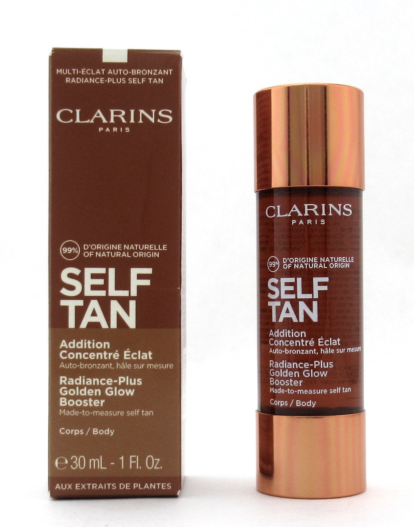 Clarins Self Tan Radiance-Plus Golden Glow Booster for Body 1.0 oz. Damaged Box