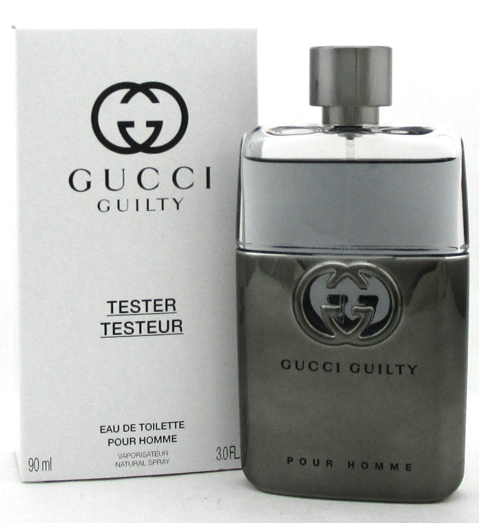 Guilty by Gucci 3.0 oz. EDT Pour Homme Spray for Men. New Tester w/Cap