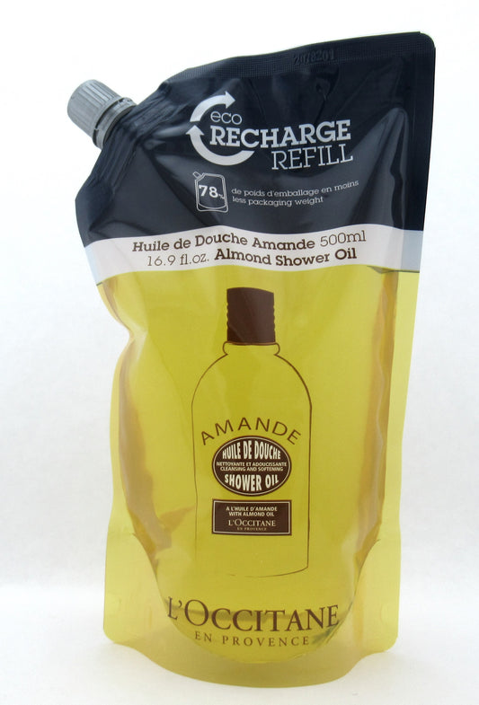 L'Occitane Almond Shower Oil Refill 500 ml./ 16.9 oz. New