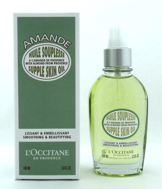 L'occitane Amande Almond Supple Skin Oil Smoothing & Beautifying 3.3 oz. New