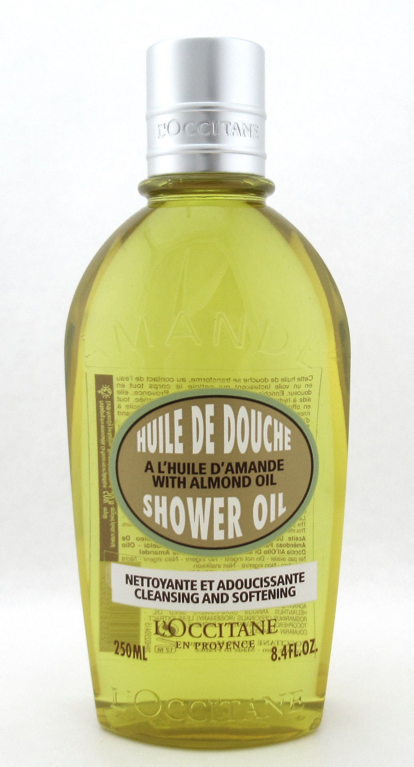 L'Occitane Almond Cleansing & Softening Shower Oil 250 ml./ 8.4 oz. New