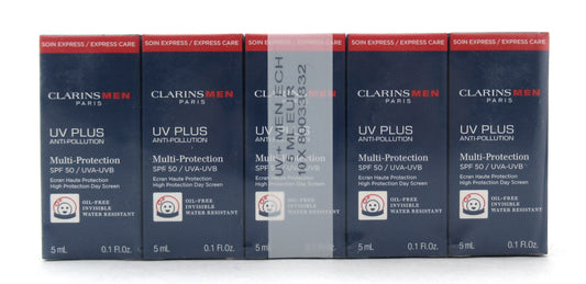 Clarins Men UV PLUS Multi Protection SPF 50 Travel Size 0.1 oz. LOT of 10 New
