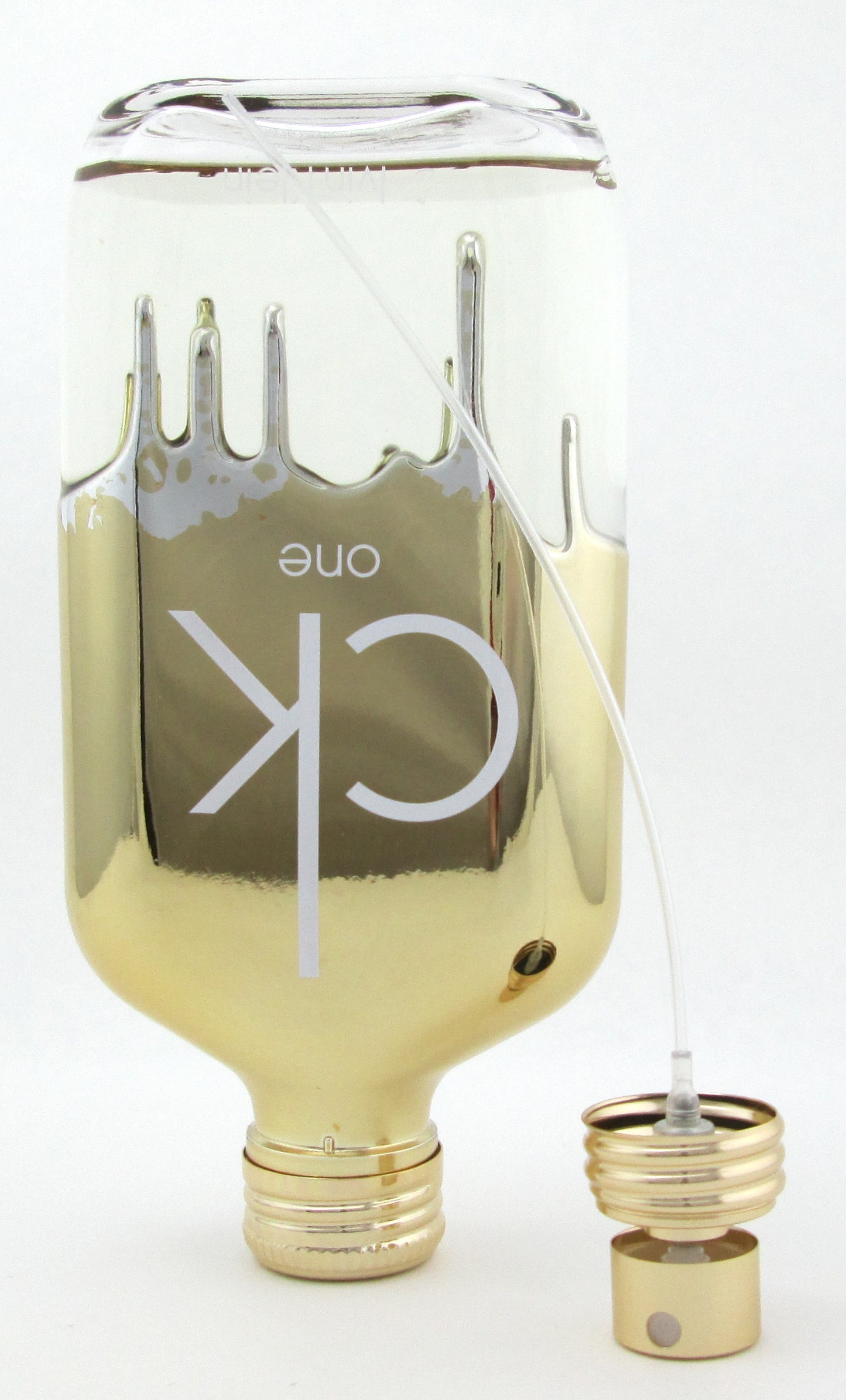 CK One GOLD by Calvin Klein 6.7 oz. EDT Spray Unisex NO BOX damaged gold paint