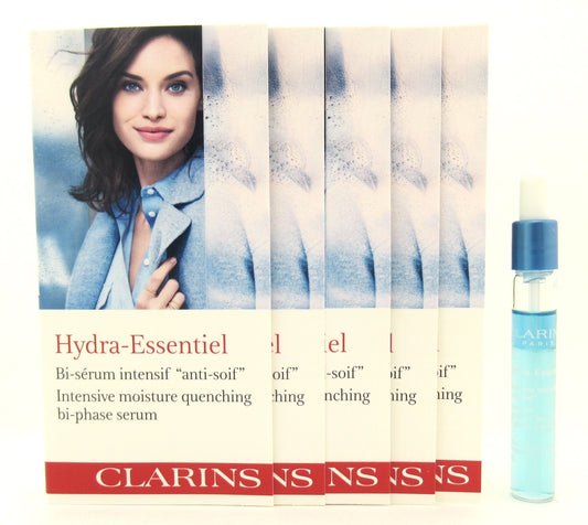 Clarins Hydra-Essentiel Bi-Phase Serum 3.5 ml./ 0.1 oz. New Lot of 5