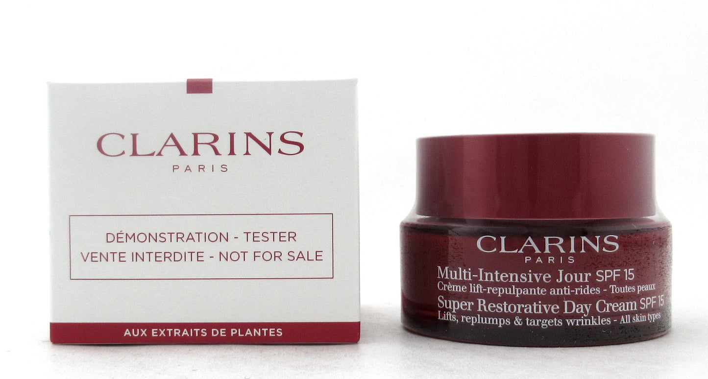 Clarins Multi Intensive Super Restorative Day Cream SPF 15 All Skin Types 1.7 oz. New Tester
