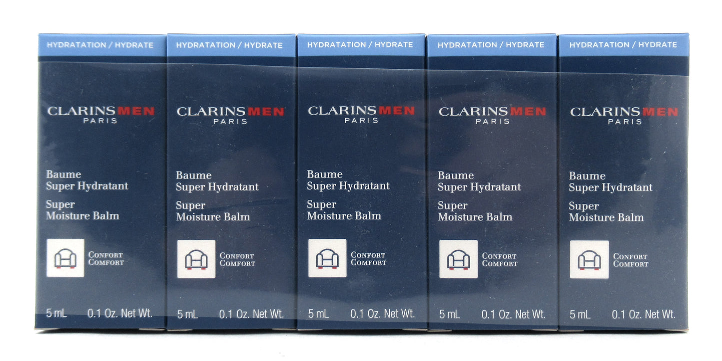 Clarins Men Super Moisture Balm Travel Size 5 ml./0.1 oz. LOT of 10 New