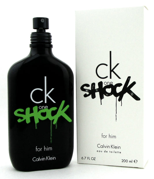 CK One Shock for HIM by Calvin Klein 6.7 oz. Eau de Toilette Spray. New Tester.