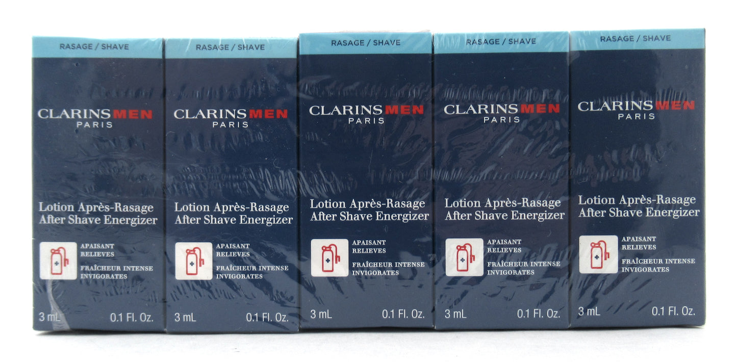 Clarins Men After Shave Energizer Travel Size 3 ml./0.1 oz. LOT of 10 New