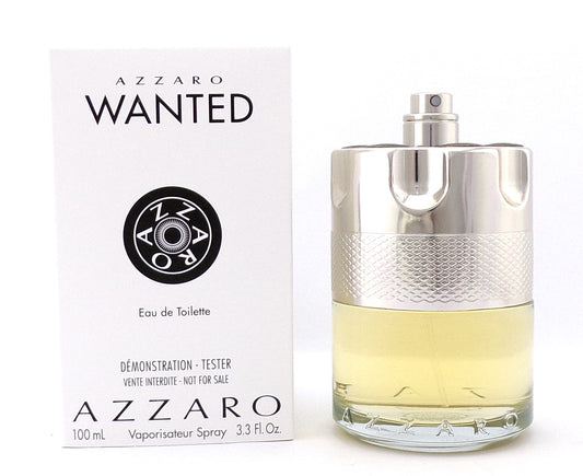 Azzaro WANTED by Azzaro 3.3 oz. Eau de Toilette Spray for Men. New Tester NO Cap