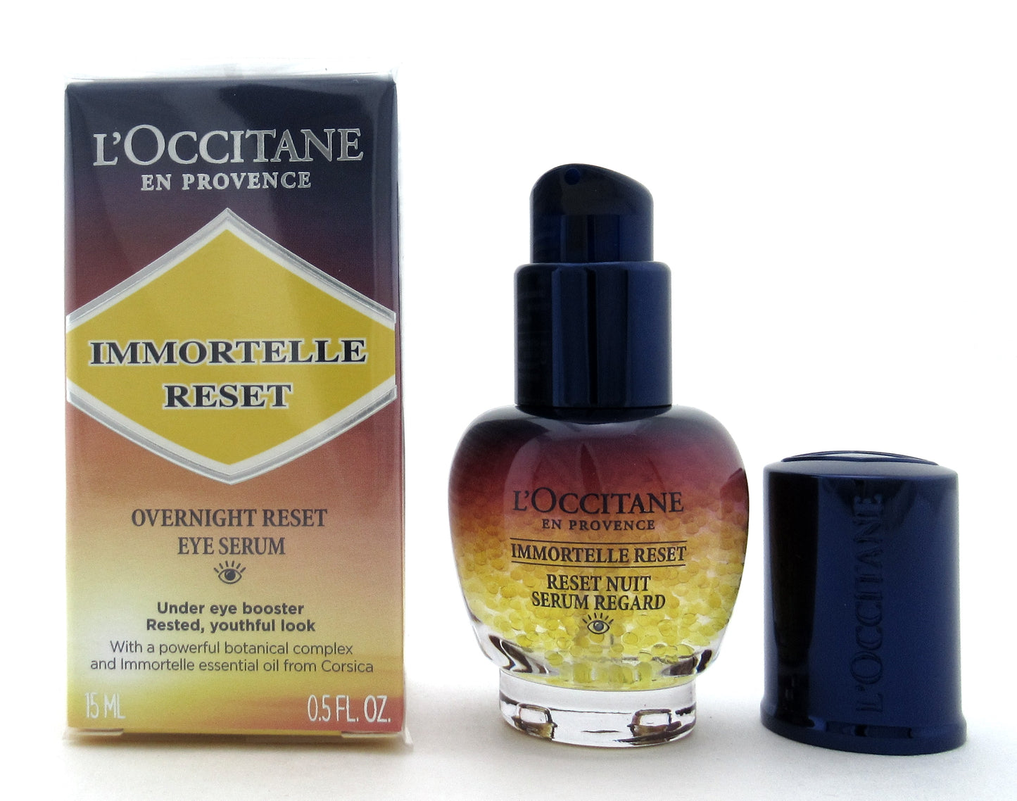 L'Occitane Immortelle Overnight Reset Eye Serum 15 ml./ 0.5 oz. New Sealed