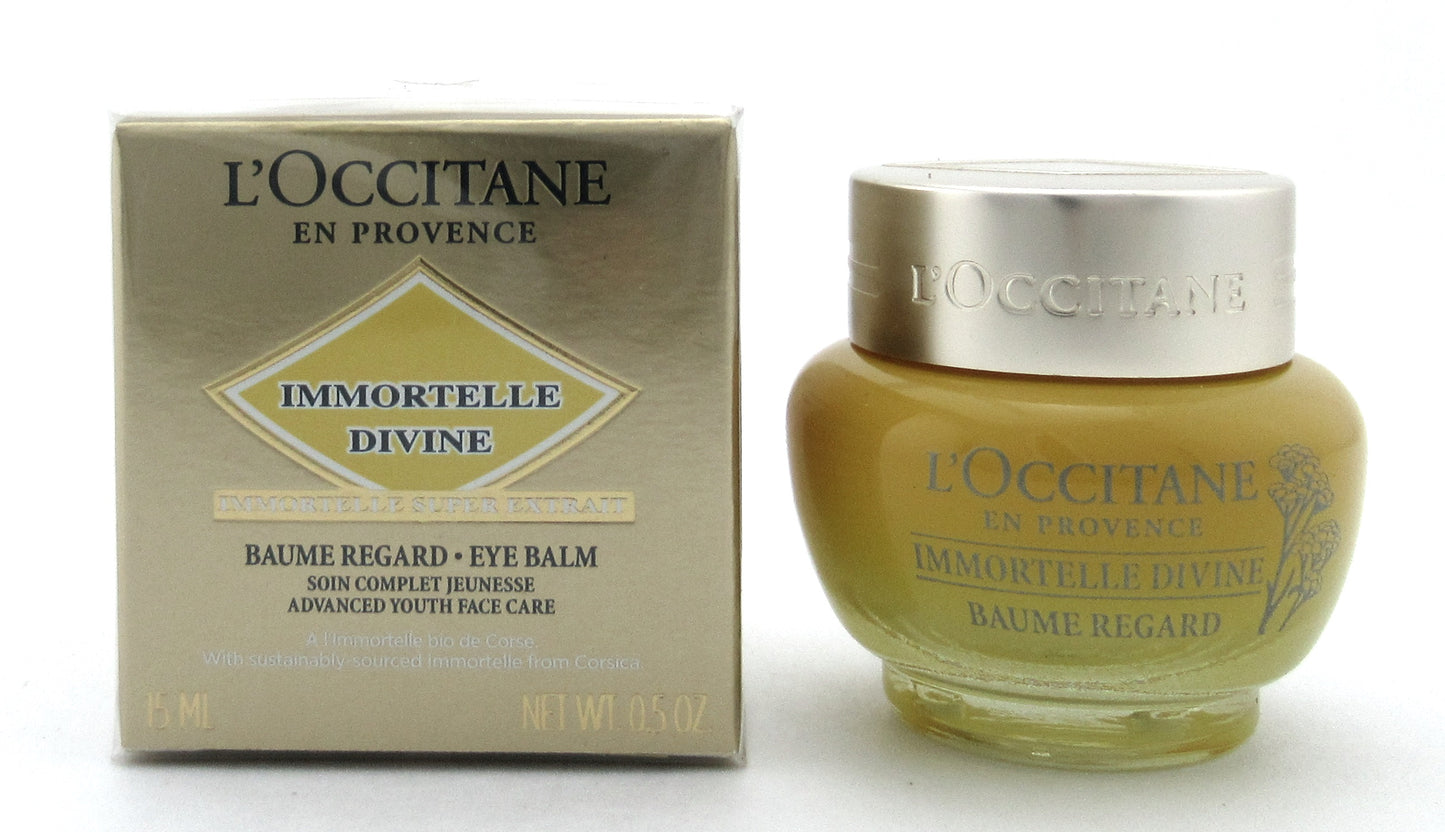 L'Occitane Immortelle Divine Eye Balm 15 ml./ 0.5 oz. New Sealed Box