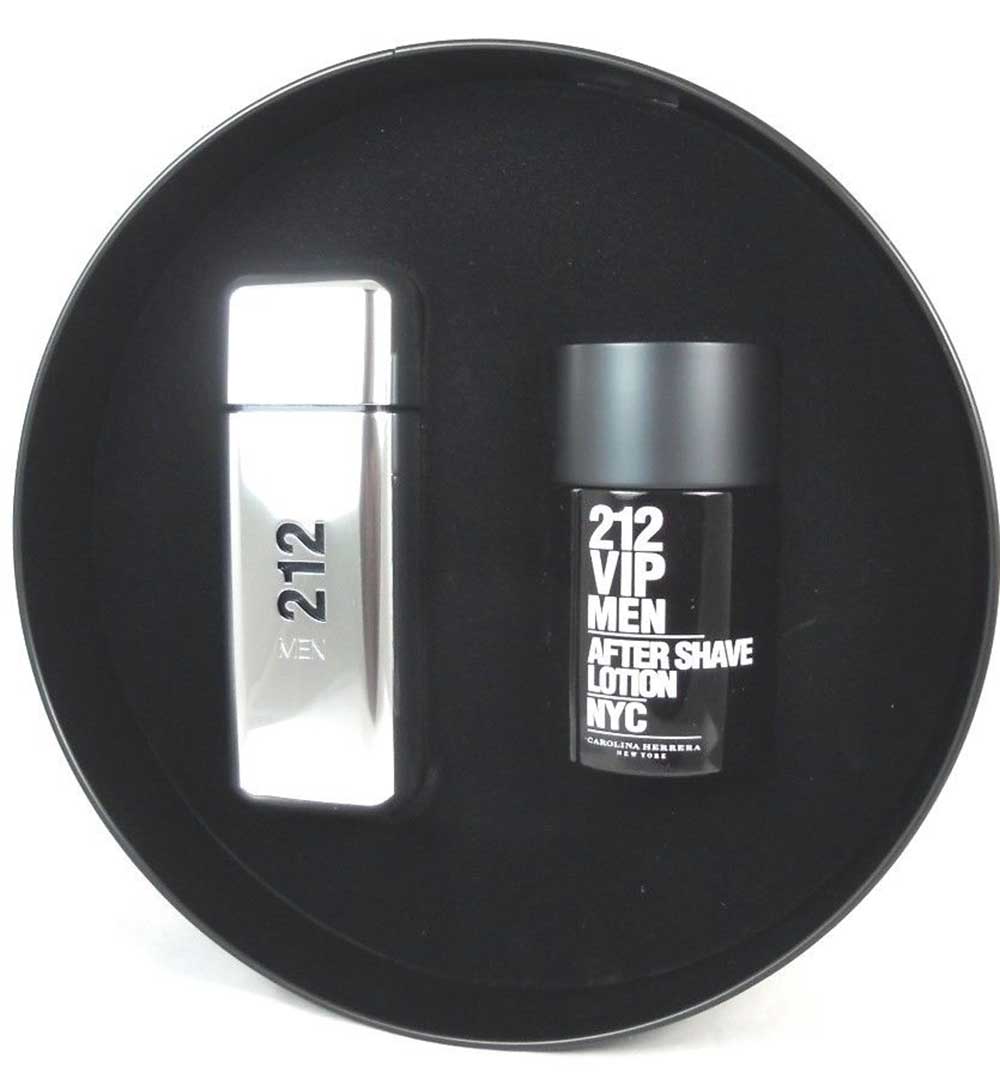 212 VIP Men Carolina Herrera 3.4oz.EDT+3.4oz.After Shave Lotion.TIN
