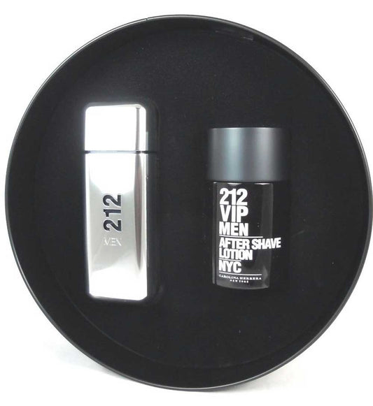 212 VIP Men Carolina Herrera 3.4oz.EDT+3.4oz.After Shave Lotion.TIN