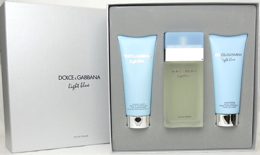 Light Blue Perfume by Dolce & Gabbana EDT 3 Piece Gift Set.