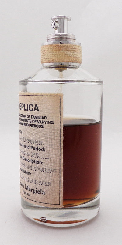 REPLICA By the Fireplace by Maison Margiela 3.4 oz. Eau de Toilette Refillable Spray Unisex No BOX Lower Fragrance Level, Stained Label