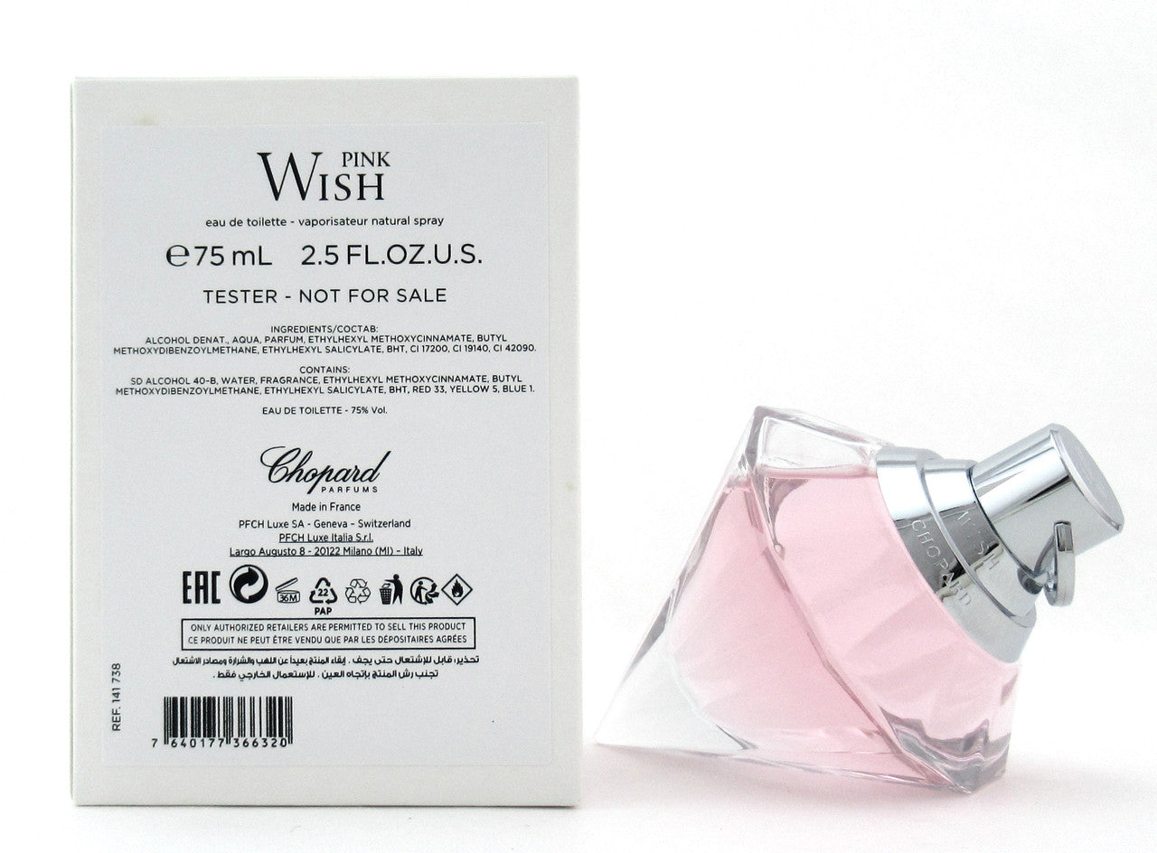Pink Wish by Chopard Eau De Toilette Spray 75 ml./ 2.5 oz. New Tester with Cap