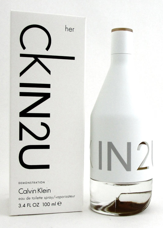 CK IN 2U for Her by Calvin Klein 3.4 oz./ 100 ml EDT Spray. New Tester with Cap.
