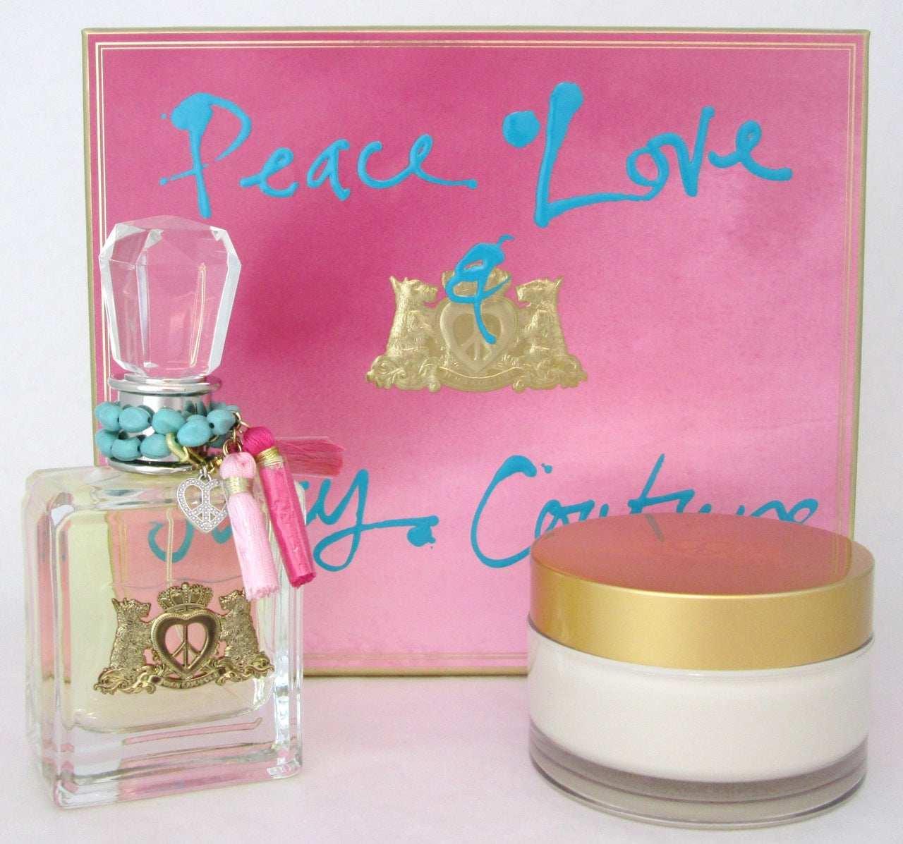 Peace Love & Juicy Couture Gift Set EDP Spray 3.4 oz+Body Cream 6.7 oz