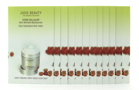 Juice Beauty Stem Cellular Anti-Wrinkle Moisturizer Sample Lot of 12 (1 ml.x12)