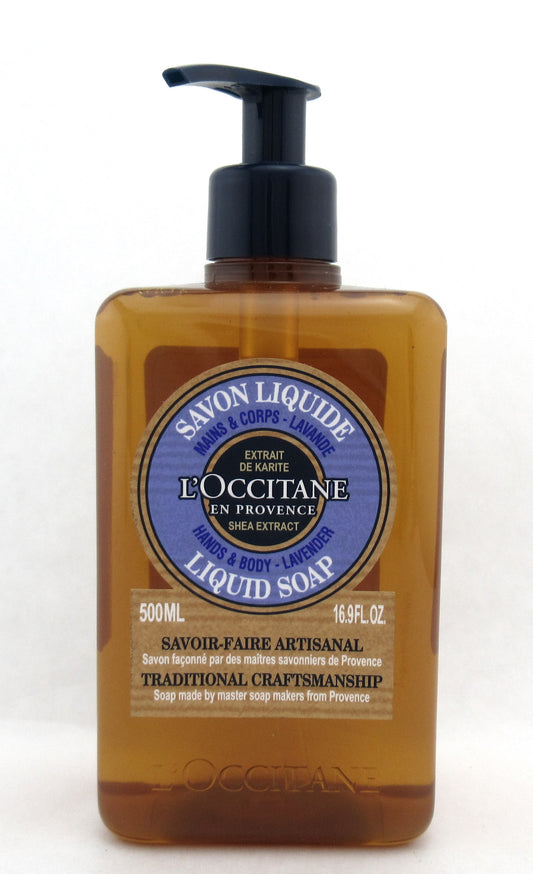 L'Occitane Shea Butter Hands & Body Lavender Liquid Soap 500 ml./ 16.9 oz. New